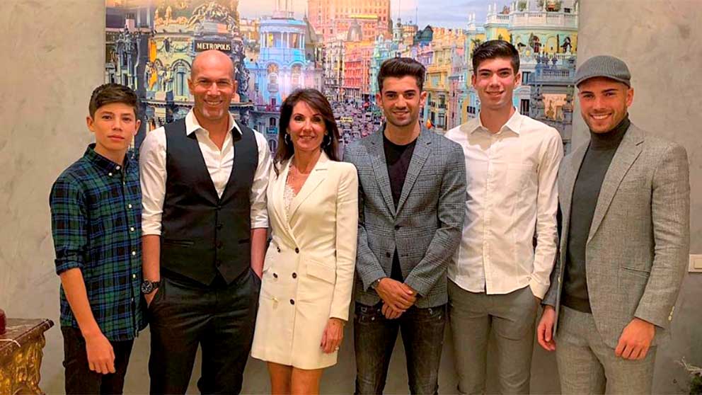 Os membros da família Zidane.